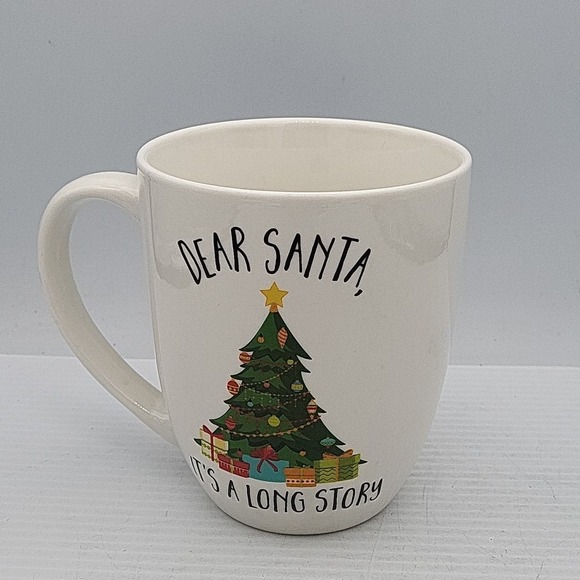 CHRISTMAS MUG "Dear Santa It's a Long Story'" Funny Mug Novelty Party Gift 16 oz - Picture 2 of 4